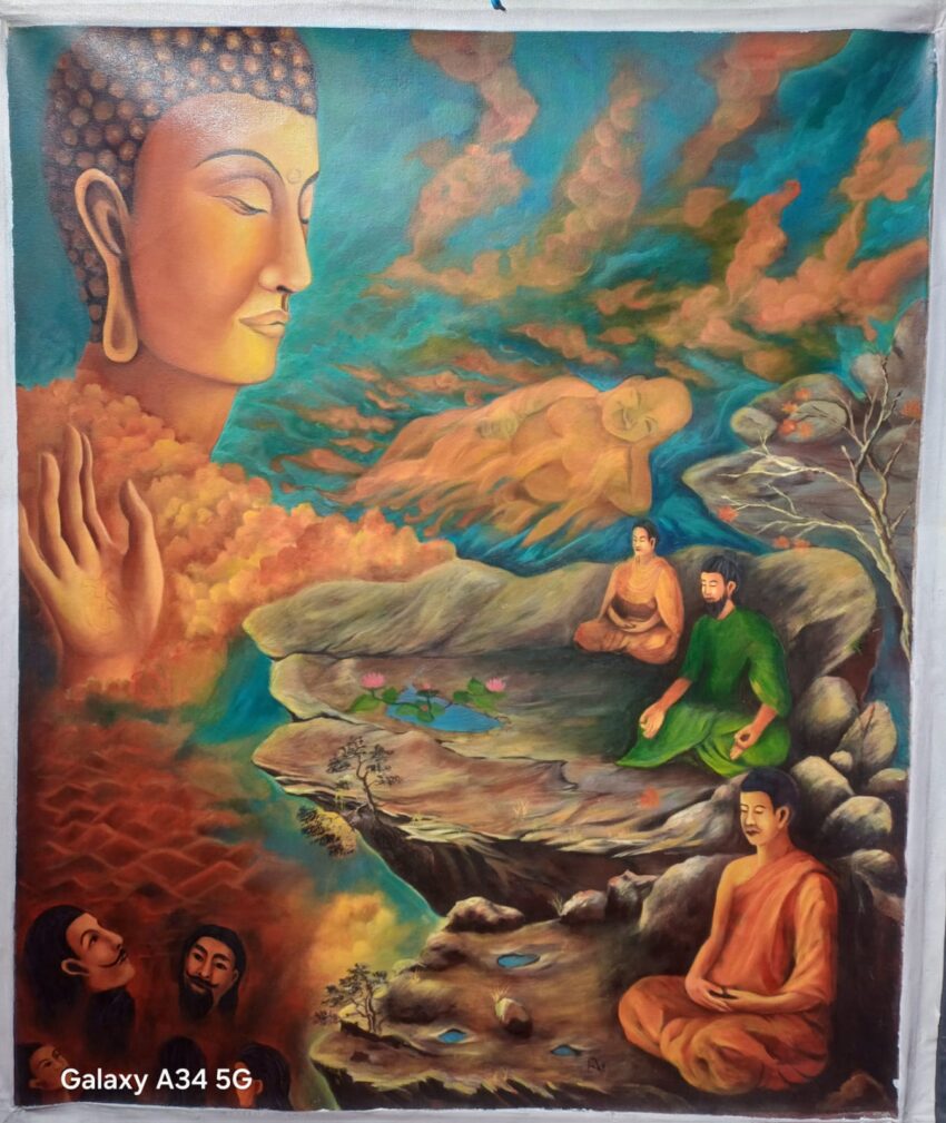 Blesssing-Budhha-art-on-canvas-painting