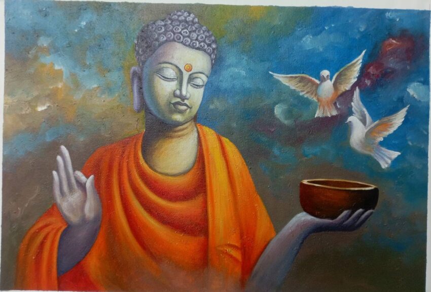 Enlightenment-buddha-art-on-canvas