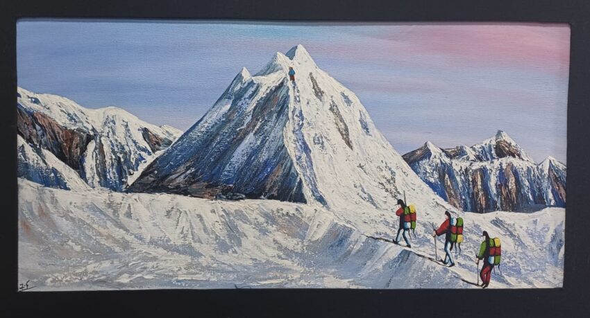 Island peak painting on cotton canvas