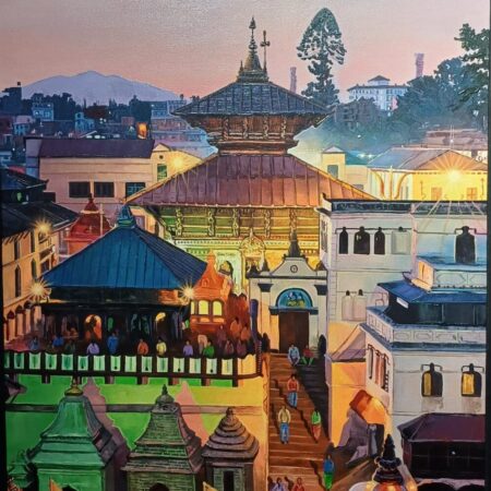 Pashupatinath Temple artwork on canvas