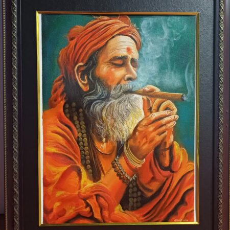 Baba jee painting on canvas.