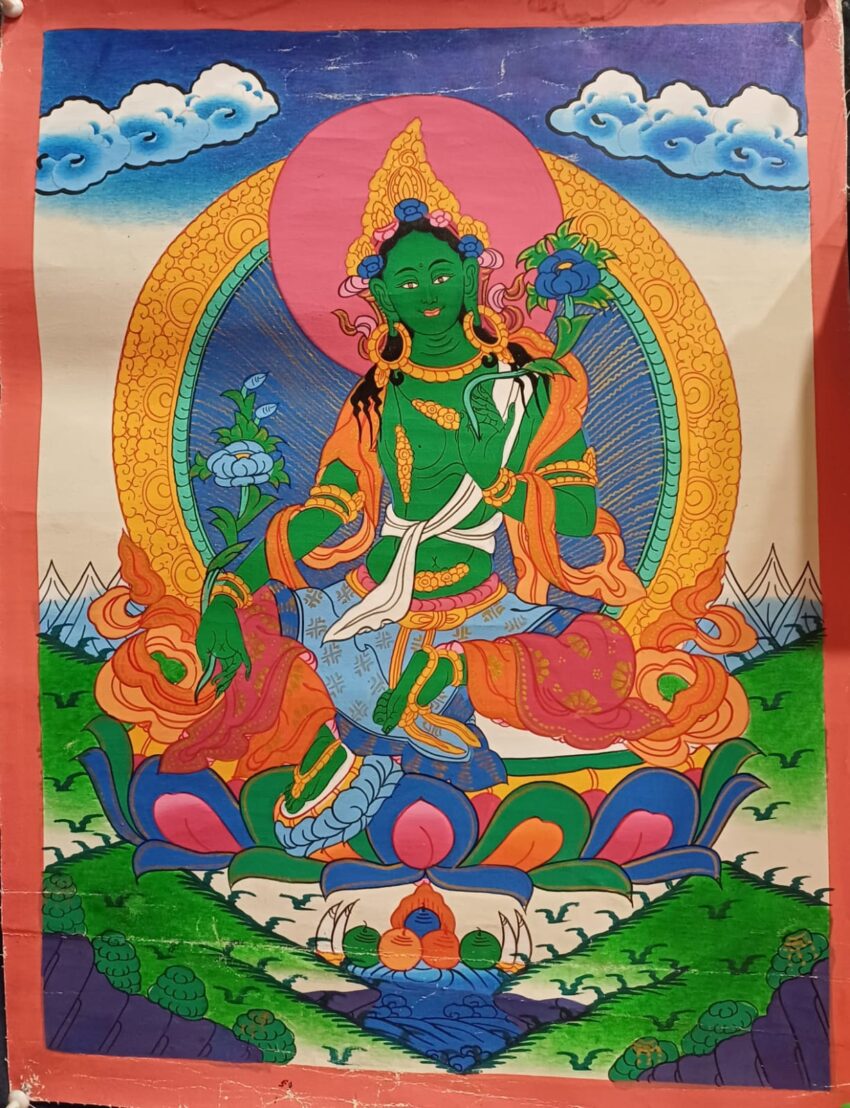 Green Tara nThangka Painting