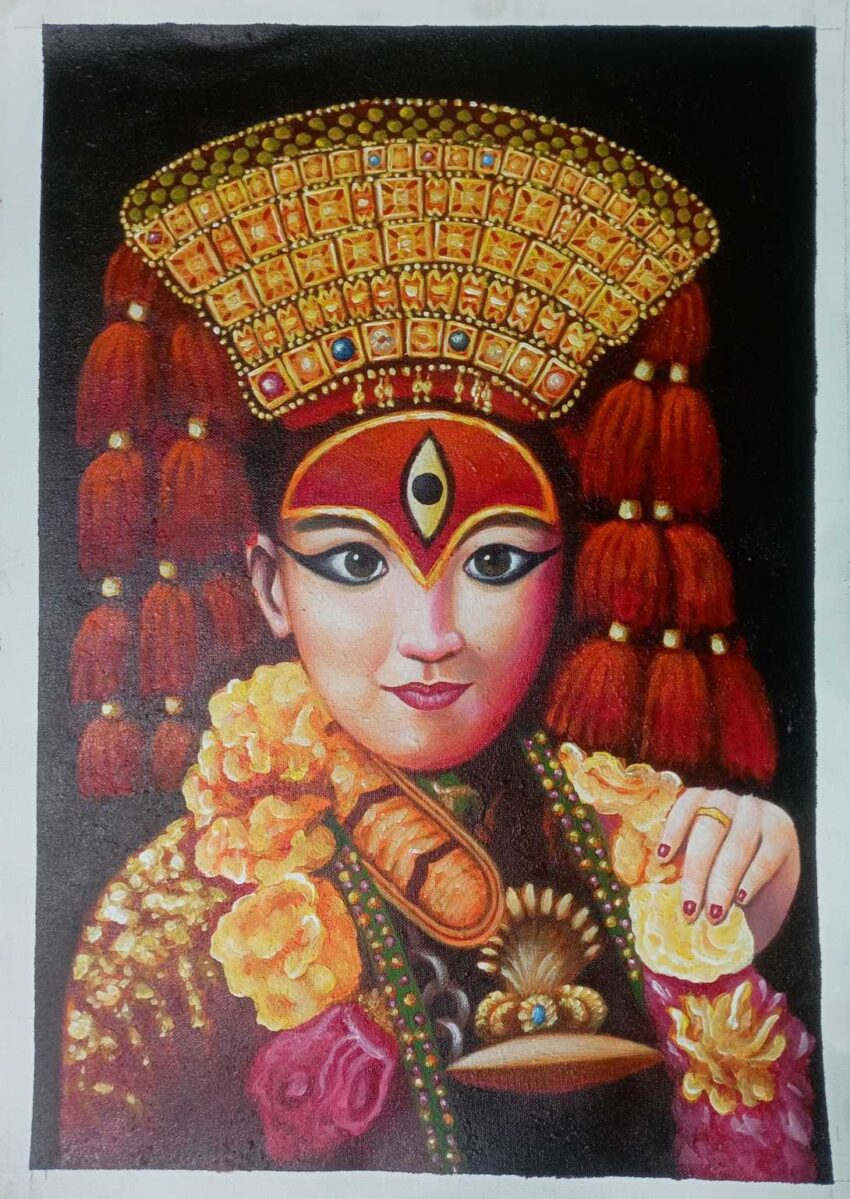 kumari artwork on canvas