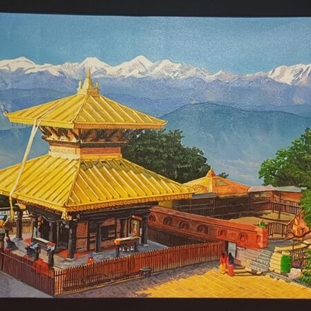 Manakamana Temple Art on Cotton Canvas