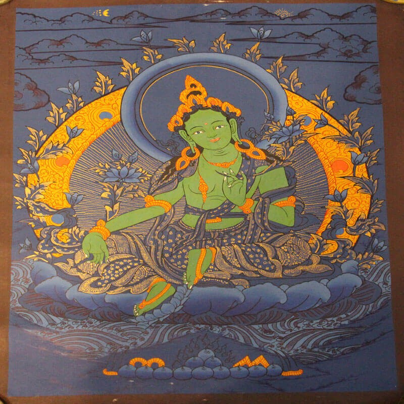 Green Tara Thangka