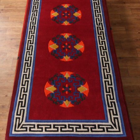 Tibetan-Carpet-with-3-Coins-and-Border